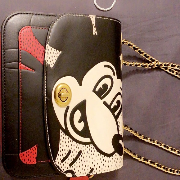 Mickey MouseKeith Haring brass/red shoulder bag - Picture 6 of 10